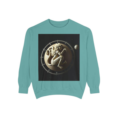 Garment-Dyed Sweatshirt, Unisex, Space Symbol Design, Virgo
