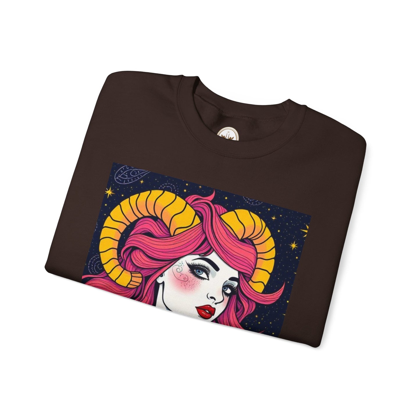 Unisex Heavy Blend™ Crewneck Sweatshirt, Aries, Zodiac, Sexy Pattern