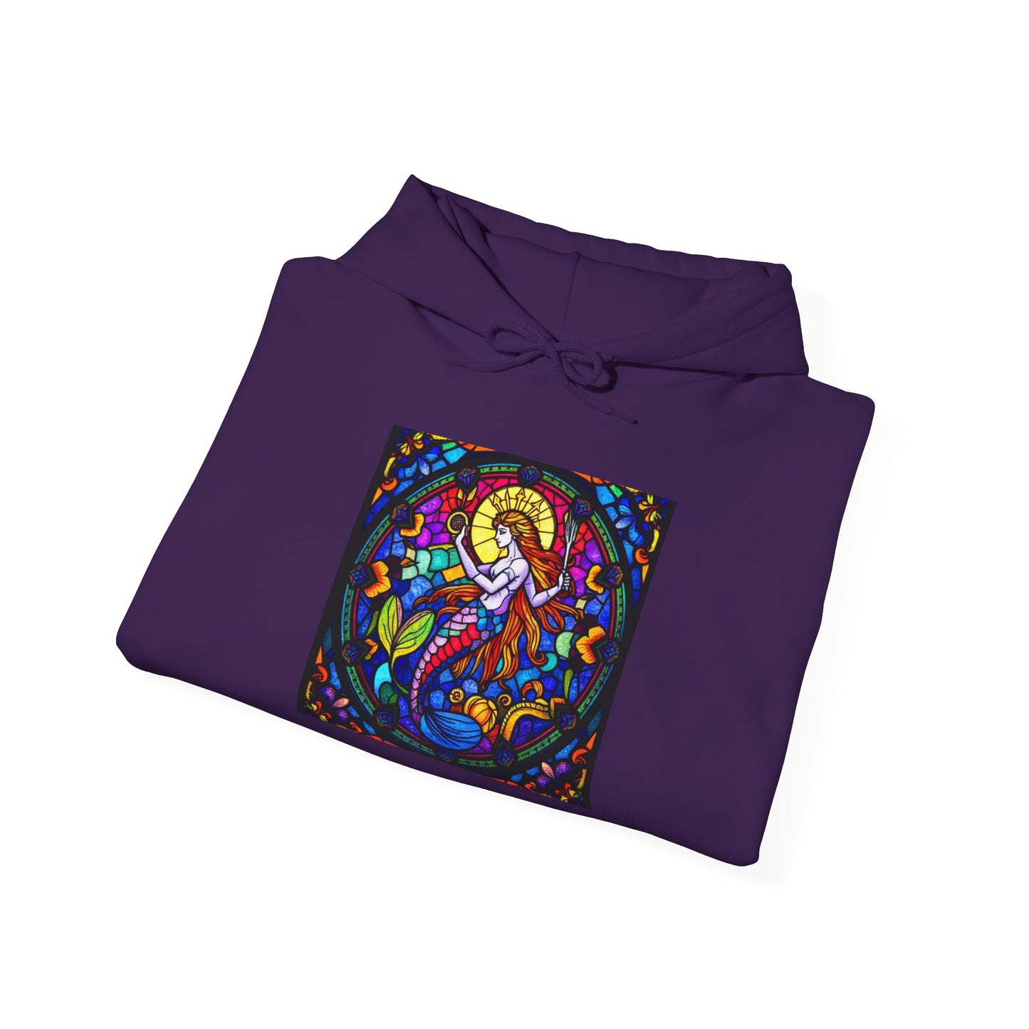 Unisex Heavy Blend™ Hooded Sweatshirt with glass Aquarius zodiac design