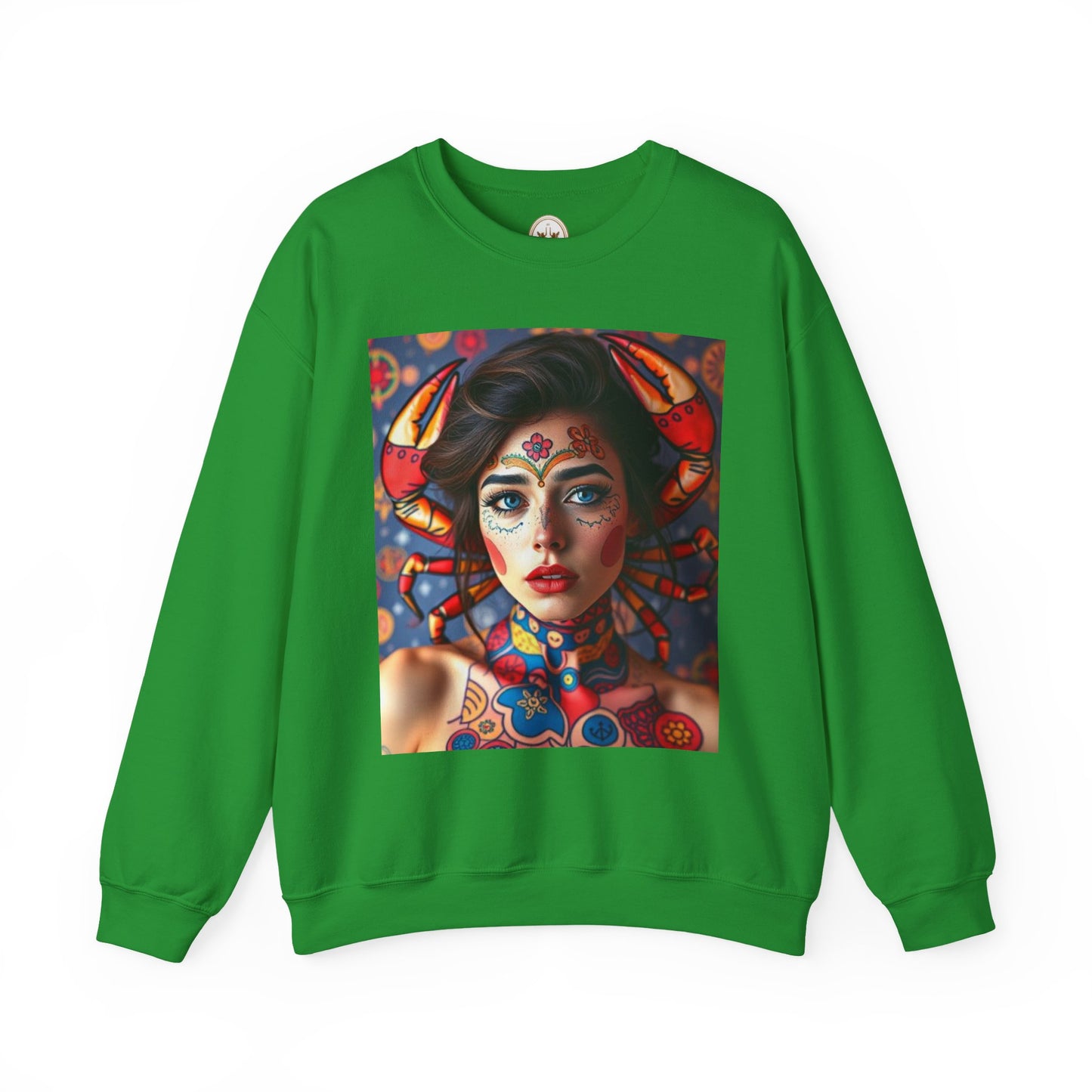 Unisex Heavy Blend™ Crewneck Sweatshirt, Cancer, Zodiac v2, Sexy Pattern