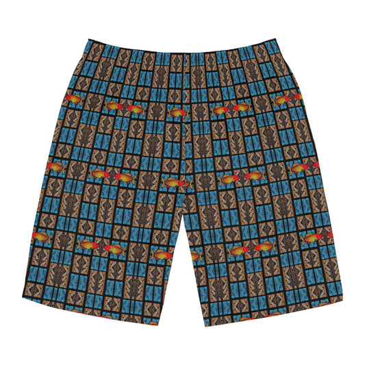 Men's Board Shorts, (AOP), Pisces, Zodiac v2, Shape Pattern