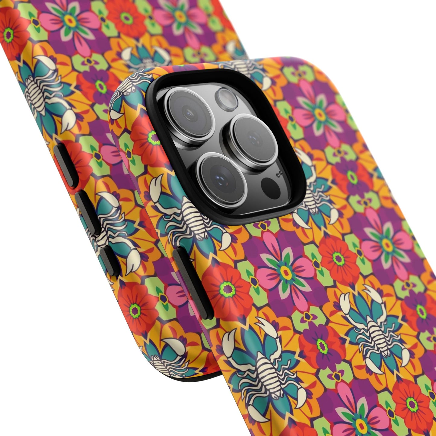 Tough Cases, Scorpio, Zodiac v3, Flower Pattern