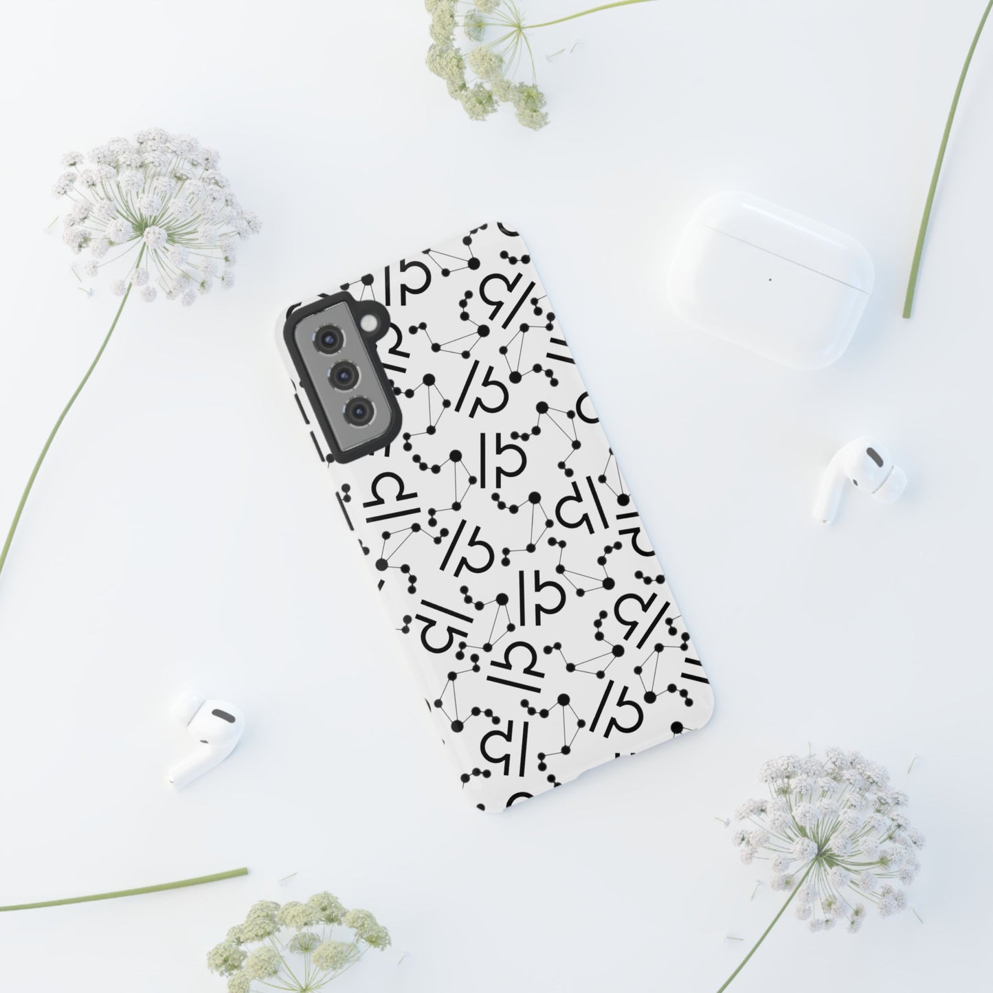 Tough Cases with the Libra Zodiac sign for iPhone, Samsung Galaxy, and Google Pixel devices