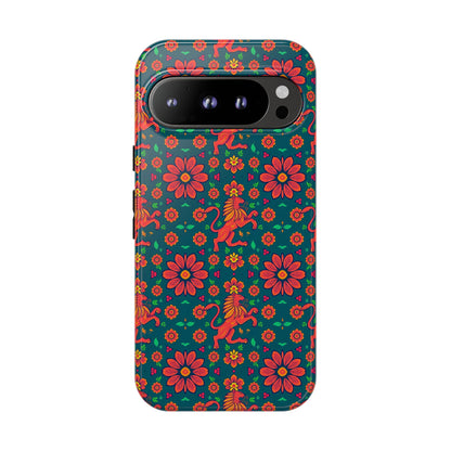 Tough Cases, Leo, Zodiac v2, Flower Pattern