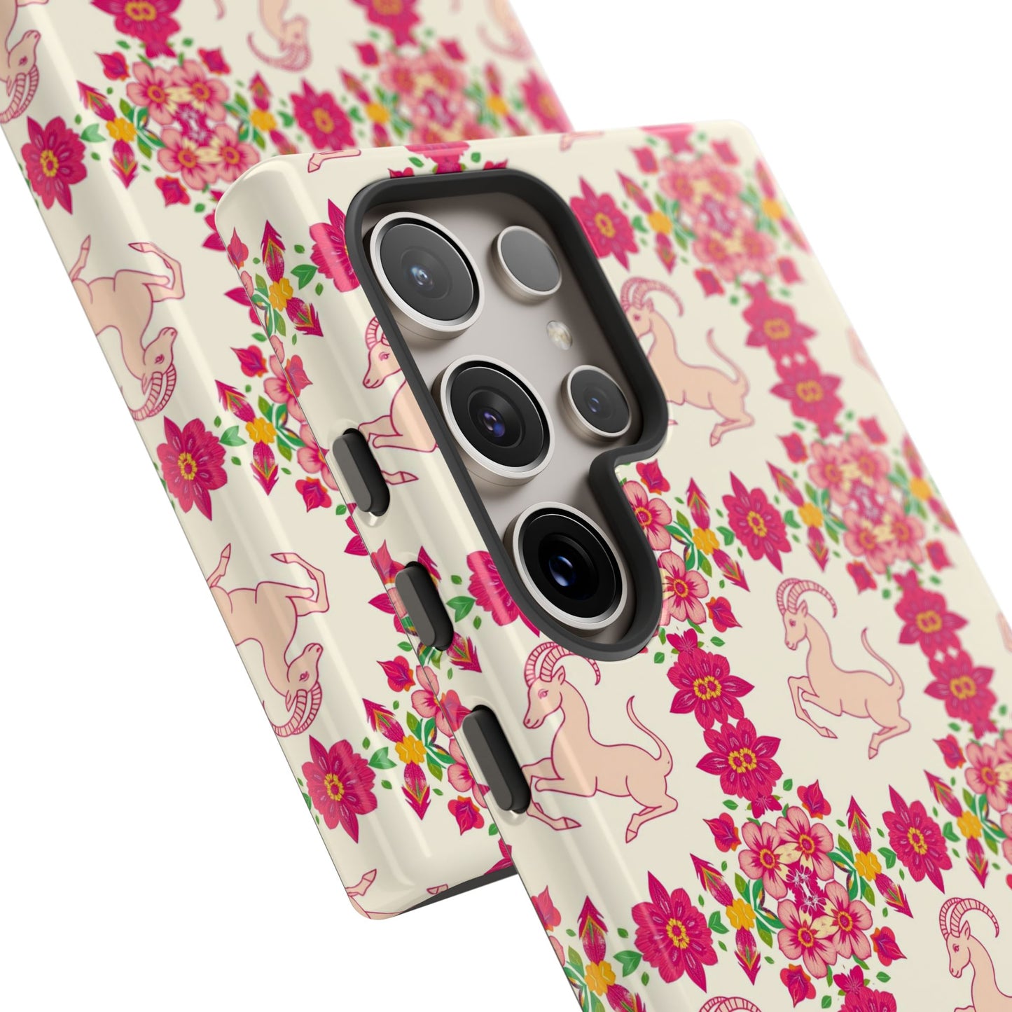 Tough Cases, Capricorn, Zodiac v3, Flower Pattern