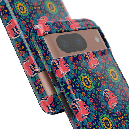 Tough Cases, Capricorn, Zodiac v1, Flower Pattern