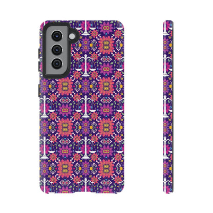 Tough Cases, Libra, Zodiac v4, Flower Pattern
