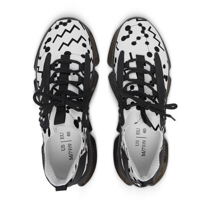 Women's Mesh Sneakers, Constellation & Symbol, Aquarius Zodiac Sign, AOP