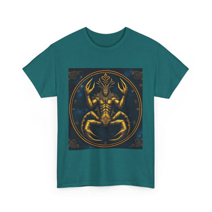 Unisex Heavy Cotton T-Shirt, Scorpion King, Cancer Zodiac Design