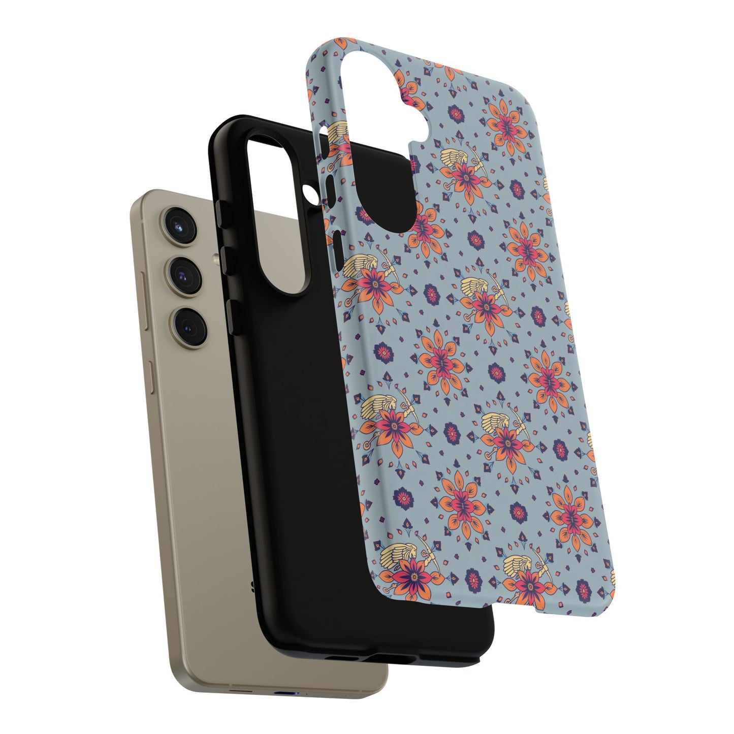 Tough Cases, Sagittarius, Zodiac v3, Flower Pattern