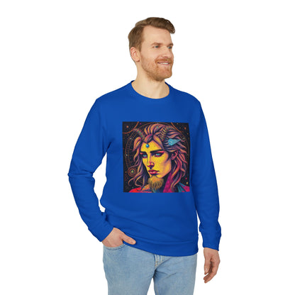 Adidas, Unisex Fleece Crewneck Sweatshirt, Aquarius, Pop Art v1, Zodiac