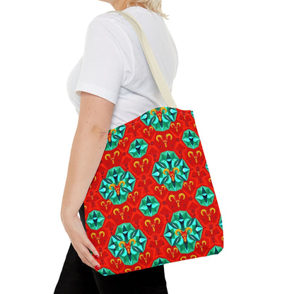 Tote Bag (AOP), Aries, Zodiac v1, Jewel Pattern