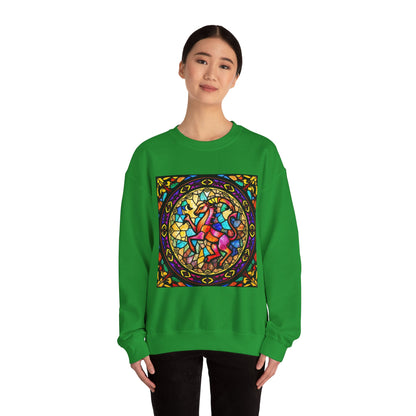 Unisex Heavy Blend™ Crewneck Sweatshirt, Glass, Aries Zodiac Design