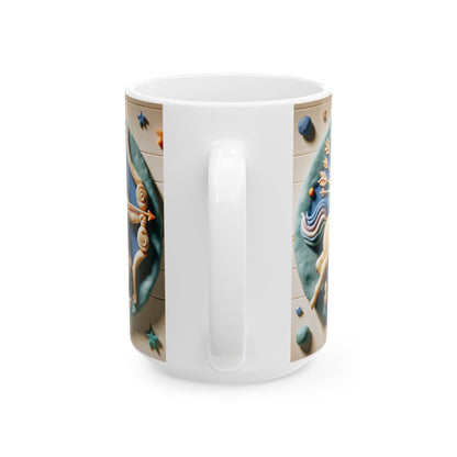 Ceramic Mug, (11oz, 15oz), Ceramic Coffee Mug, Colour Horse, Sagittarius Zodiac Design