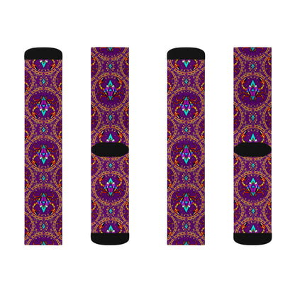 Sublimation Socks, Scorpio, Zodiac v3, Jewel Pattern