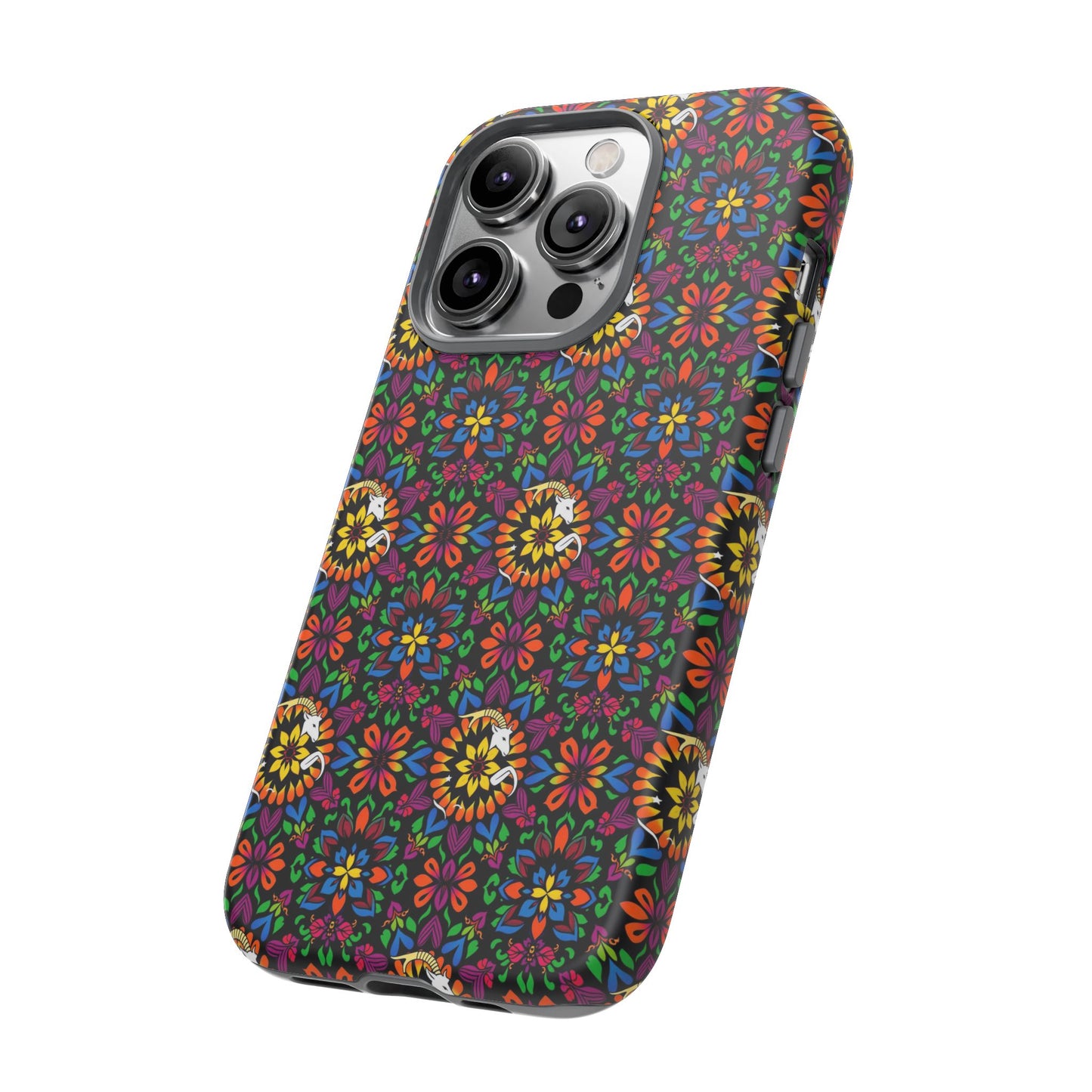 Tough Cases, Capricorn, Zodiac v2, Flower Pattern
