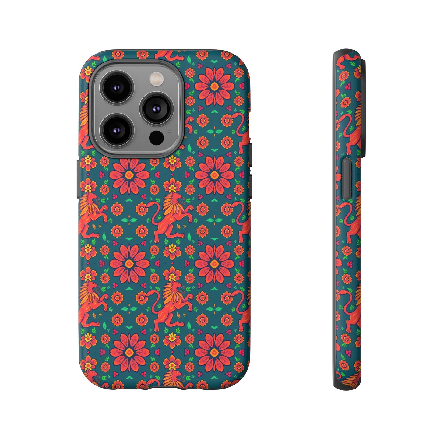 Tough Cases, Leo, Zodiac v2, Flower Pattern