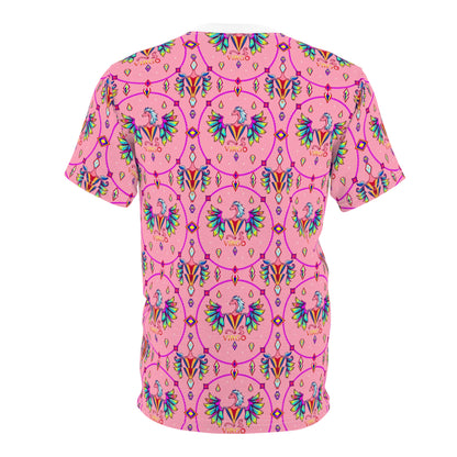 Unisex Cut & Sew T-Shirt, (AOP), Virgo, Zodiac v2, Jewels Pattern