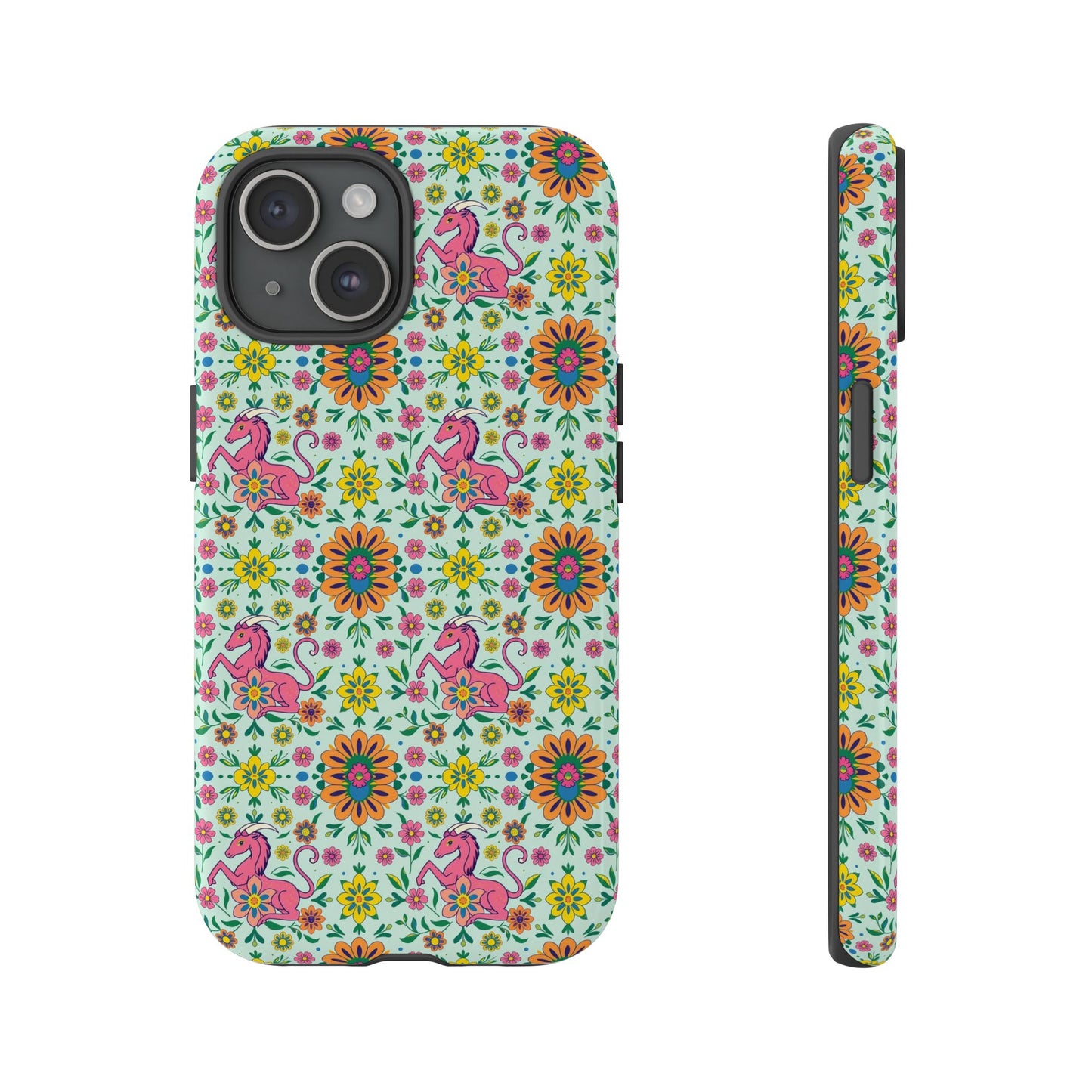 Tough Cases, Aquarius, Zodiac, Flower Pattern