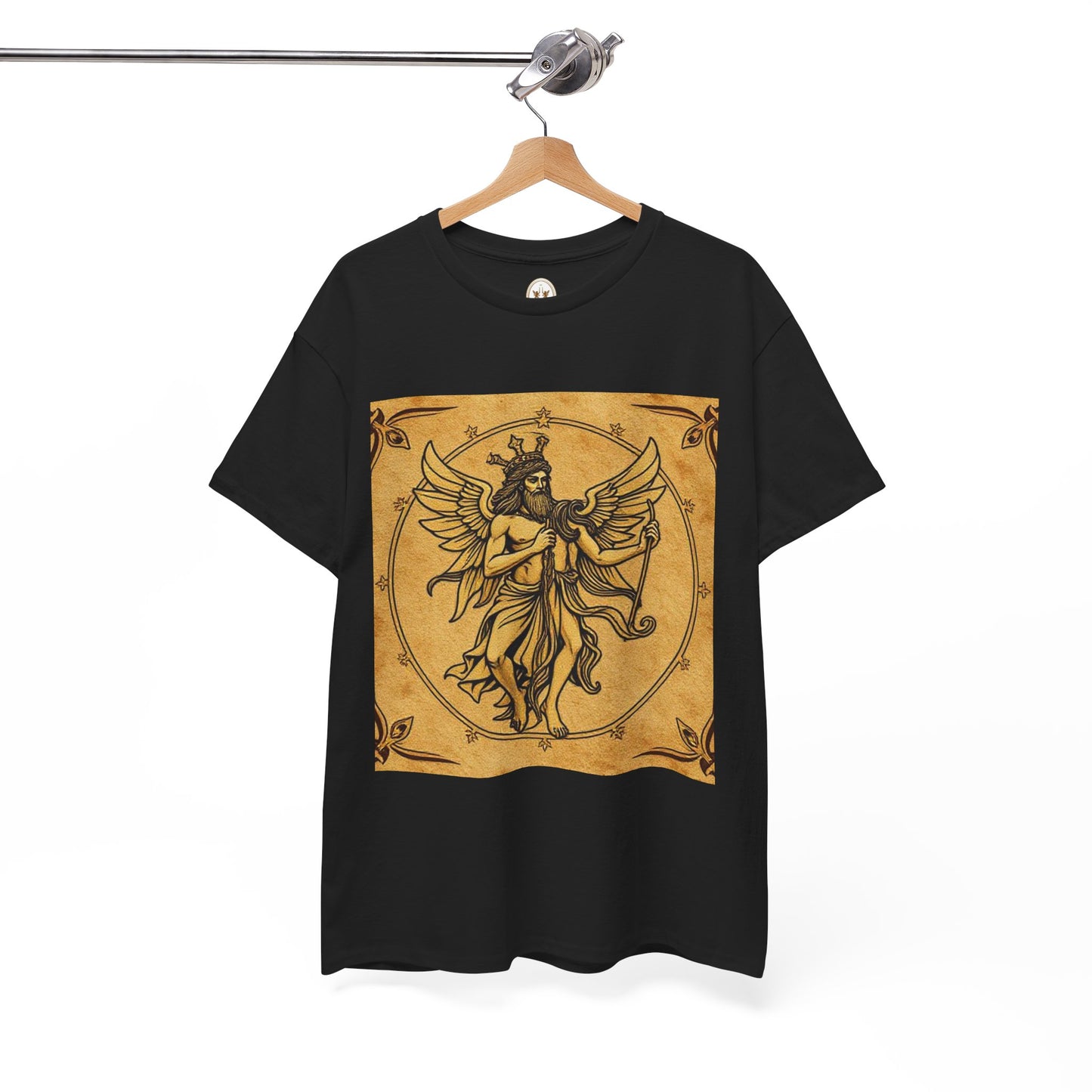 Unisex Heavy Cotton T-Shirt, Pencil Art v1, Gemini Zodiac Design