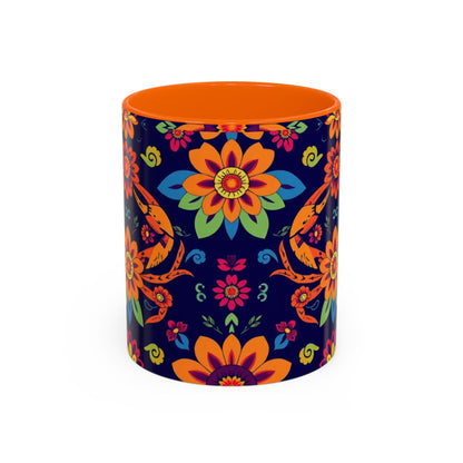 Accent Coffee Mug, Cancer, Zodiac, Flower Pattern, (11, 15oz)