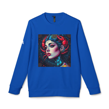 Adidas, Unisex Fleece Crewneck Sweatshirt, Cancer, Pop Art v1, Zodiac