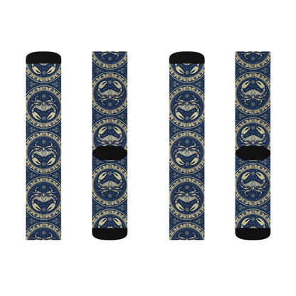 Sublimation Socks, Cancer, Zodiac v1, Pattern