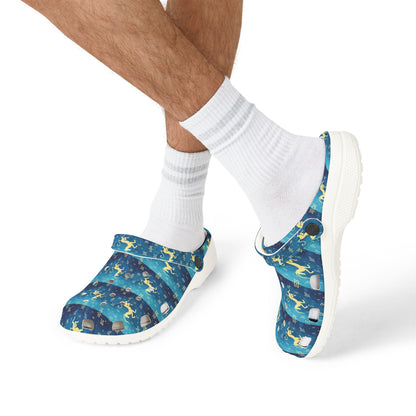 EVA Foam Rubber Shoes, (AOP), Aquarius, Zodiac, Pattern