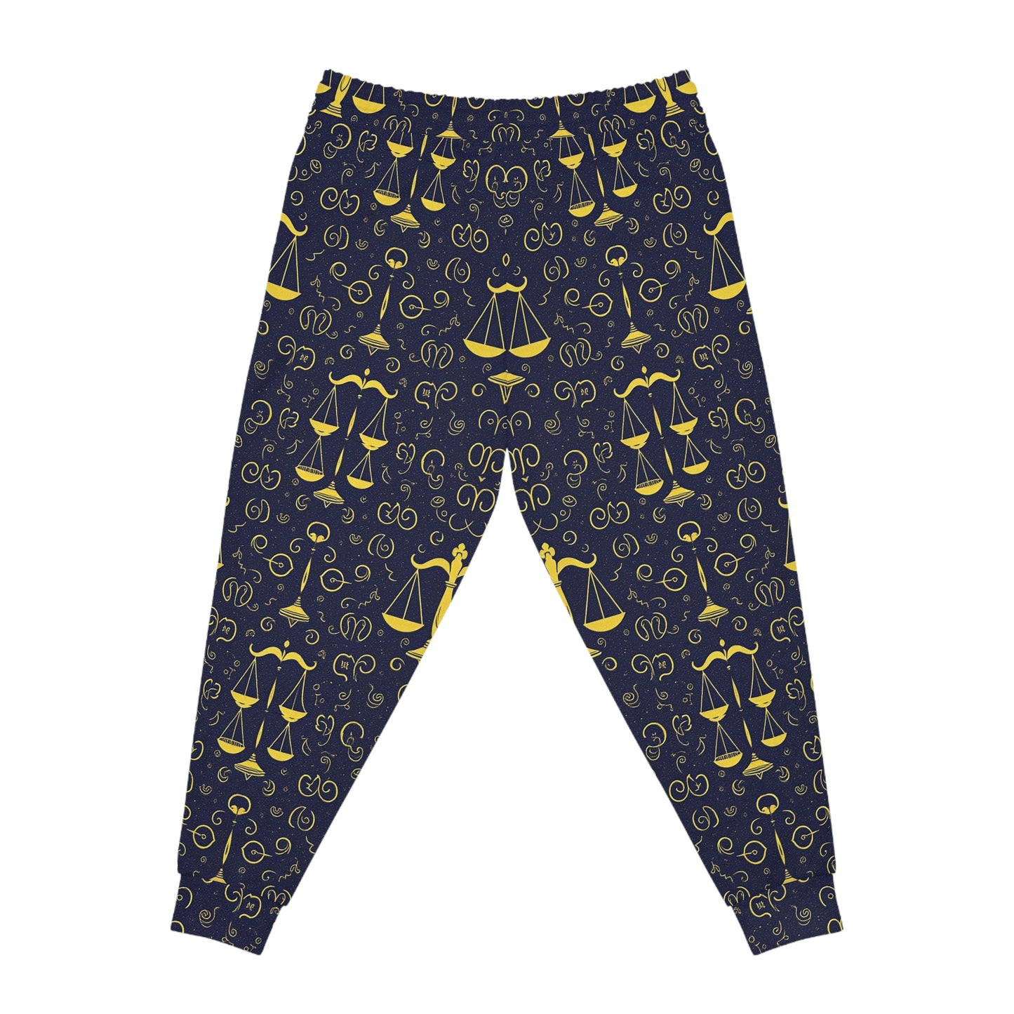 Athletic Joggers, Zodiac Design, Pattern, Libra, AOP
