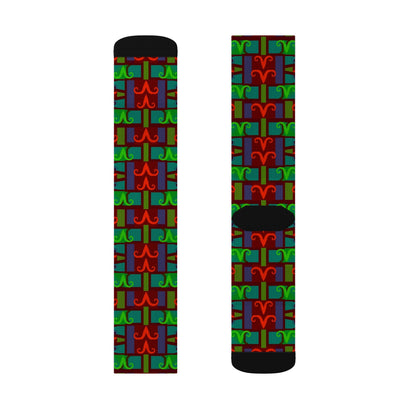 Sublimation Socks, Aries, Zodiac v1, Shapes Pattern