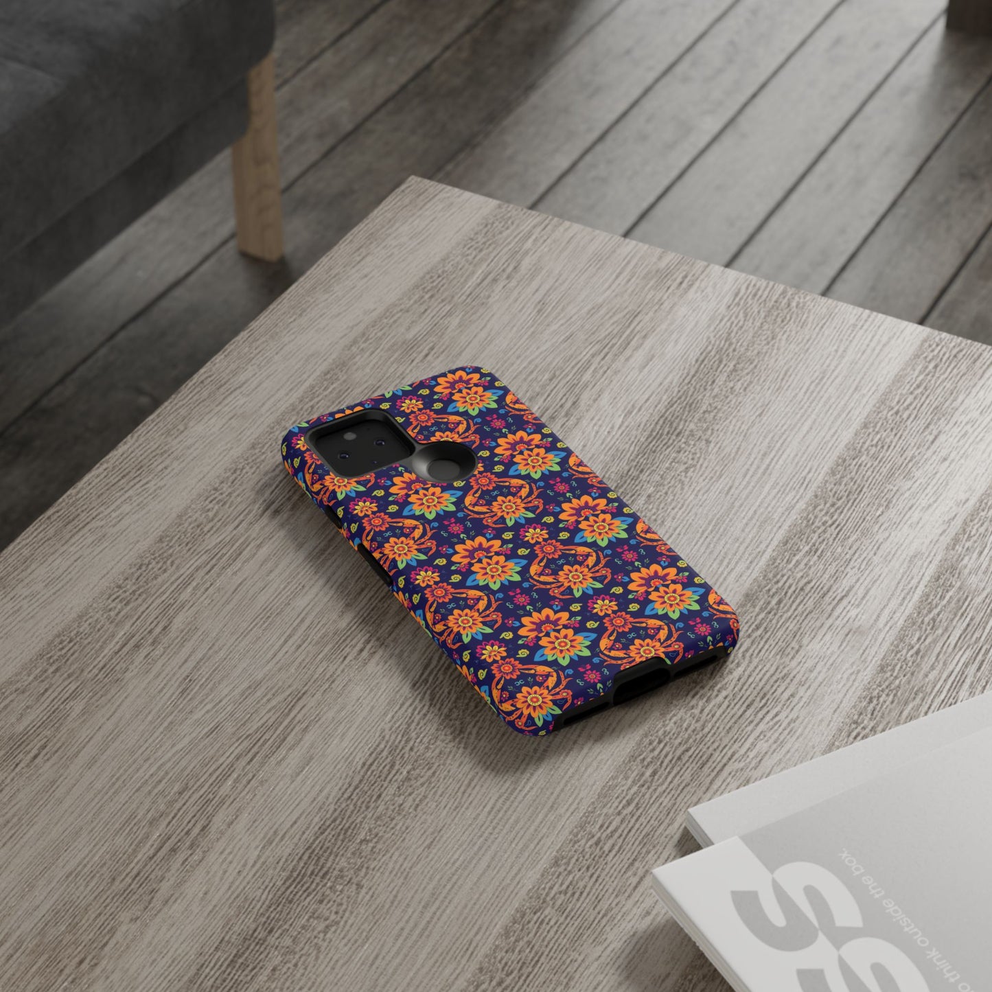 Tough Cases, Cancer, Zodiac, Flower Pattern