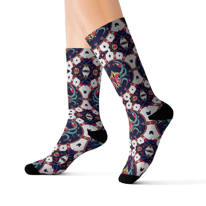 Sublimation Socks, Scorpio, Zodiac, Jewel Pattern