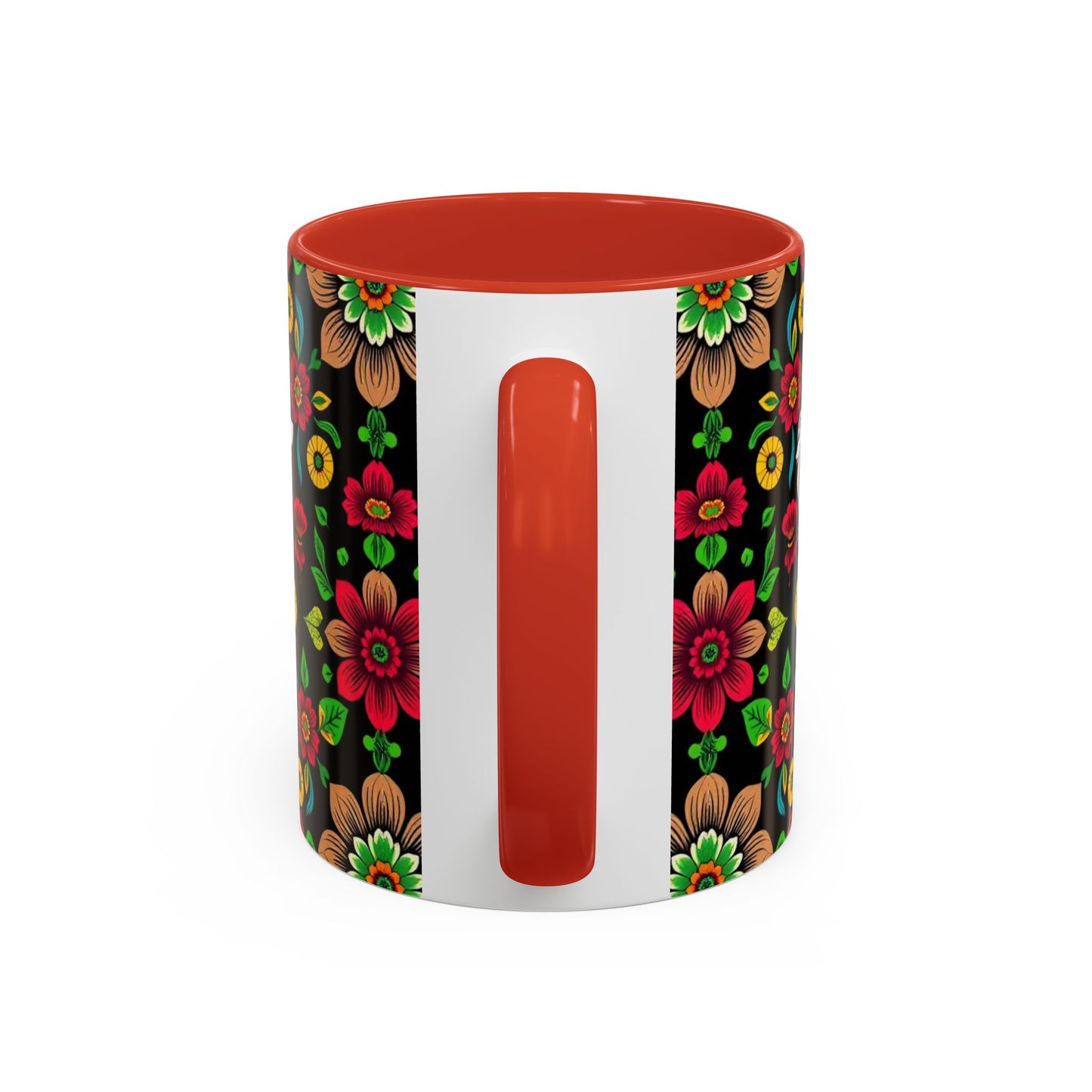 Accent Coffee Mug, Gemini, Zodiac v4, Flower Pattern, (11, 15oz)
