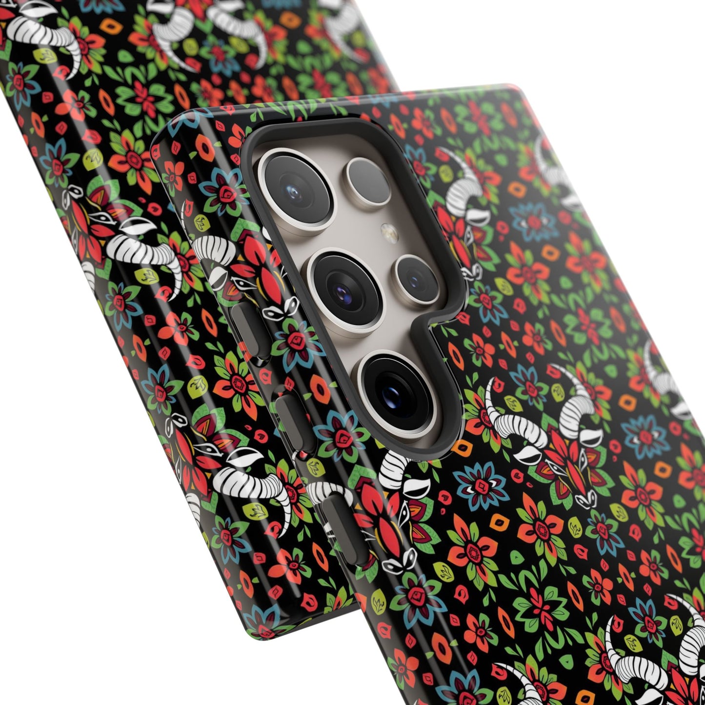 Tough Cases, Taurus, Zodiac v2, Flower Pattern