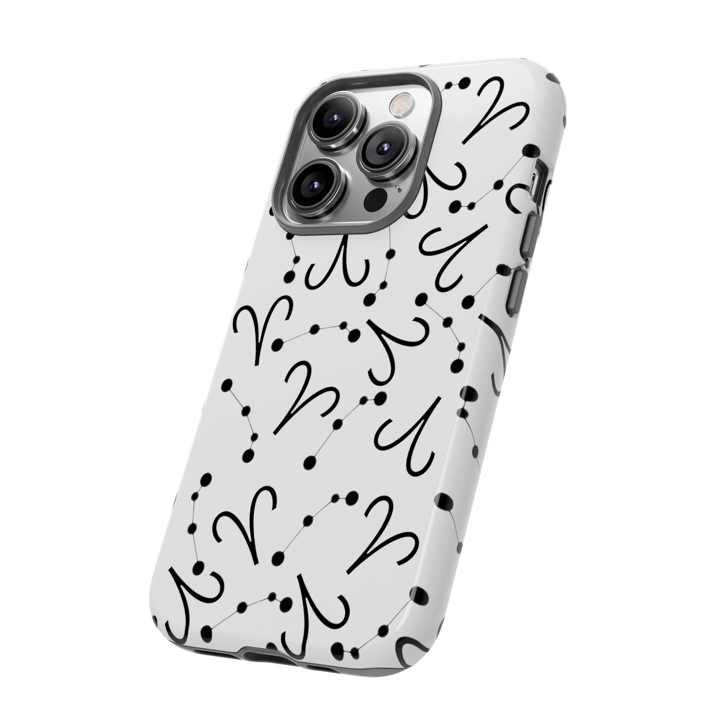 Tough Cases with the Aries Zodiac sign for iPhone, Samsung Galaxy, and Google Pixel devices