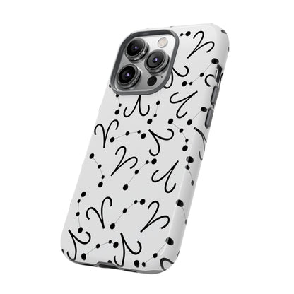 Tough Cases with the Aries Zodiac sign for iPhone, Samsung Galaxy, and Google Pixel devices