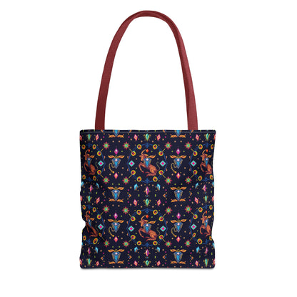 Tote Bag (AOP), Capricorn, Zodiac v1, Jewel Pattern