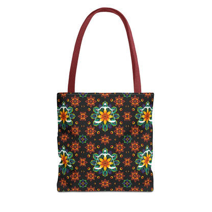 Tote Bag (AOP), Libra, Zodiac v2, Flower Pattern