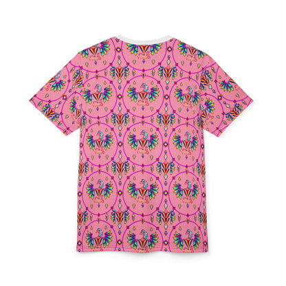Unisex Cut & Sew T-Shirt, (AOP), Virgo, Zodiac v2, Jewels Pattern