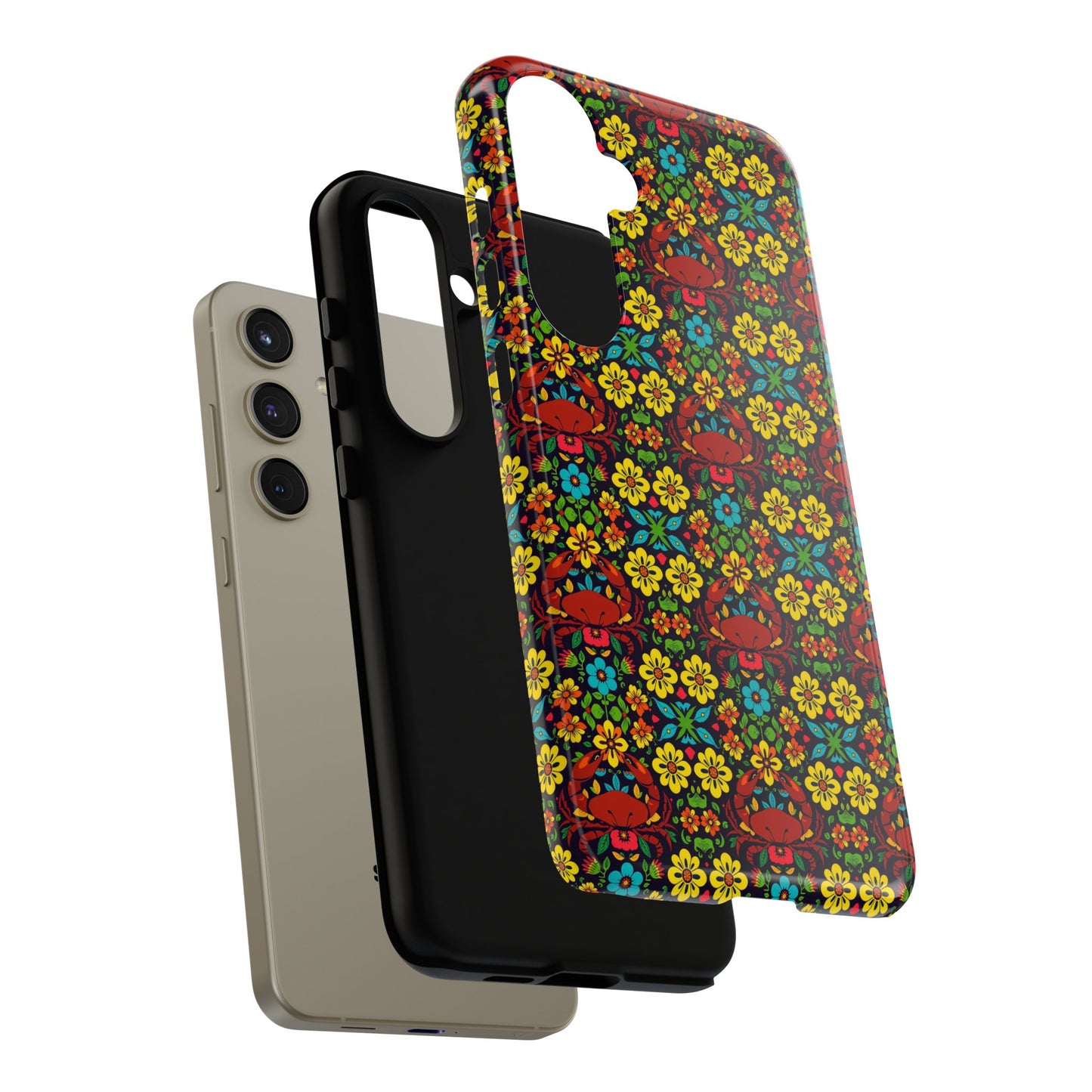 Tough Cases, Cancer, Zodiac v2, Flower Pattern