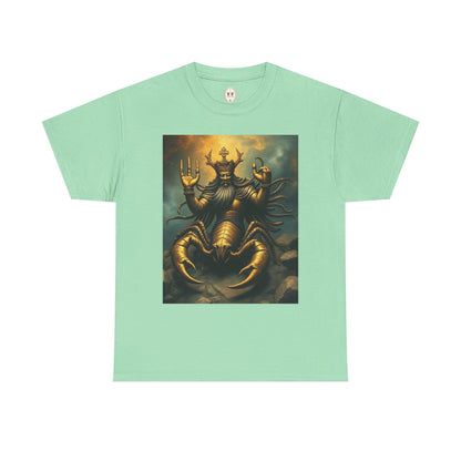 Unisex Heavy Cotton T-Shirt, Desert Scorpio King v1, Zodiac Design