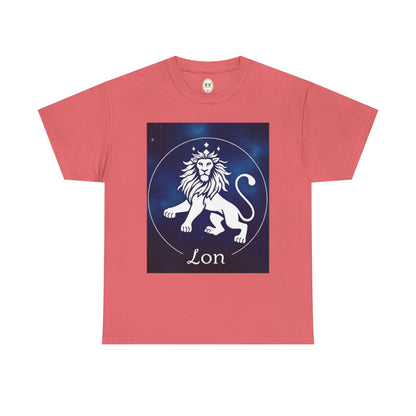 Unisex Heavy Cotton T-Shirt, Space Lion, Leo Zodiac Design