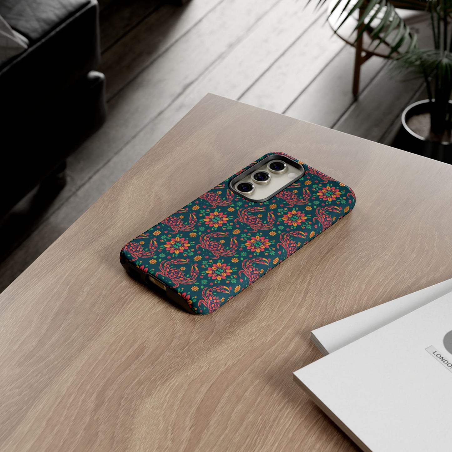 Tough Cases, Cancer, Zodiac v4, Flower Pattern