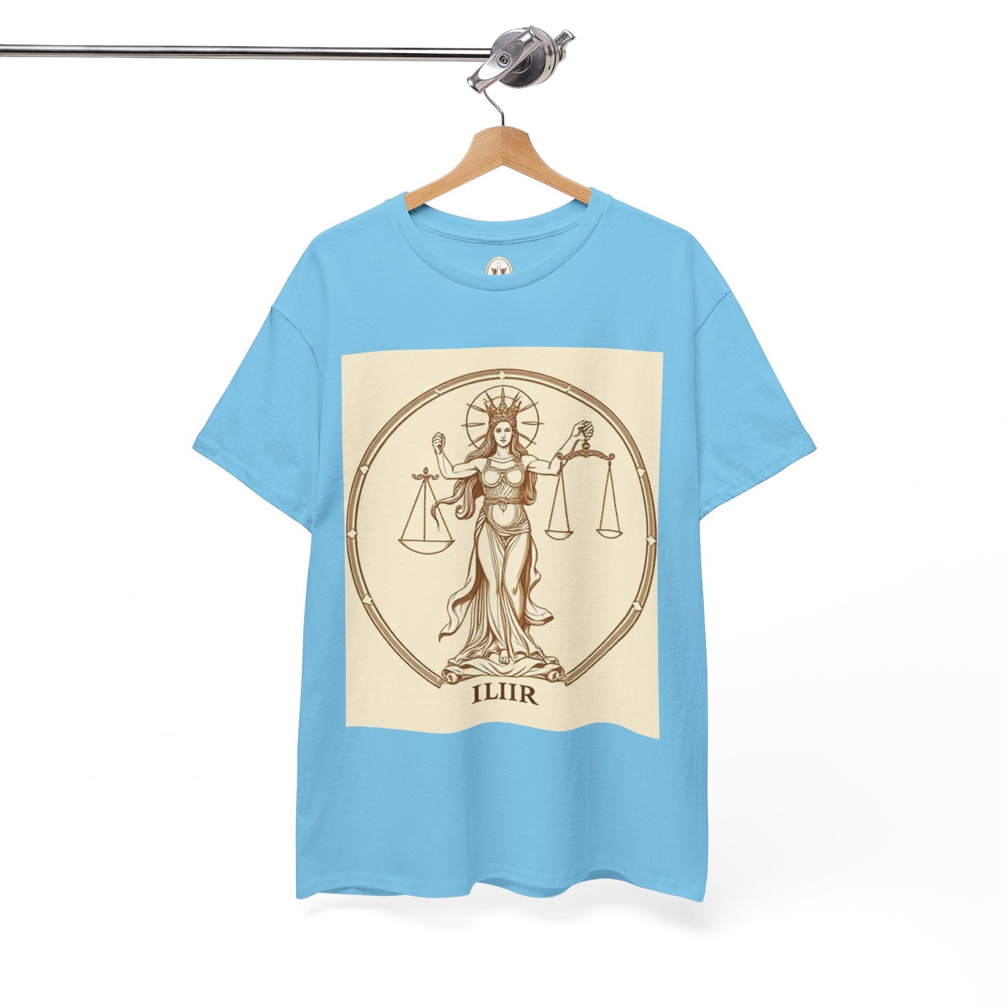 Unisex Heavy Cotton T-Shirt, Libra Goddess v1, Zodiac Design