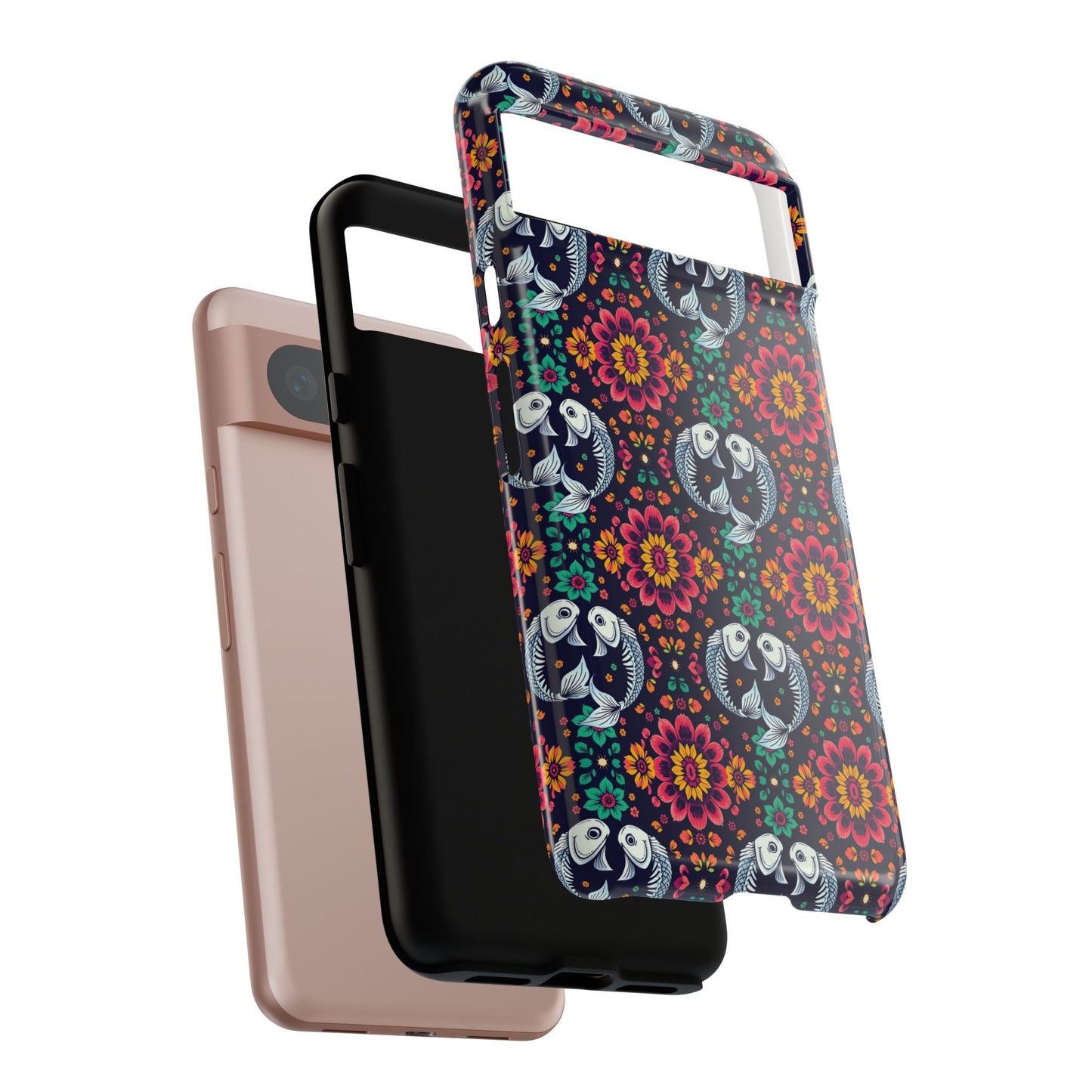 Tough Cases, Pisces, Zodiac v4, Flower Pattern