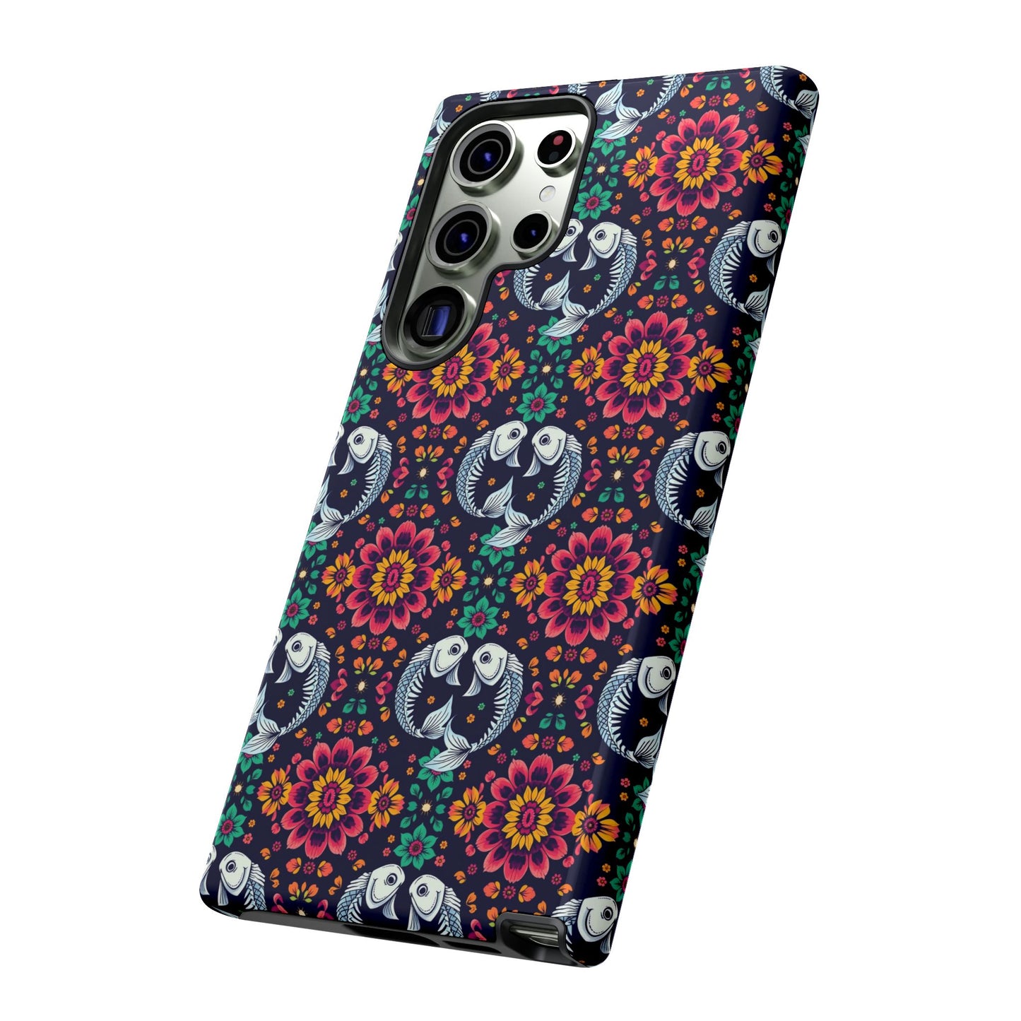 Tough Cases, Pisces, Zodiac v4, Flower Pattern