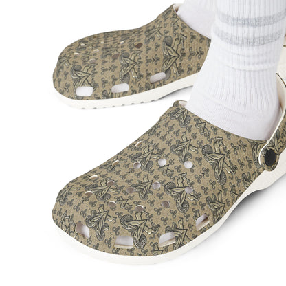 EVA Foam Rubber Shoes, (AOP), Aries, Zodiac, Pattern