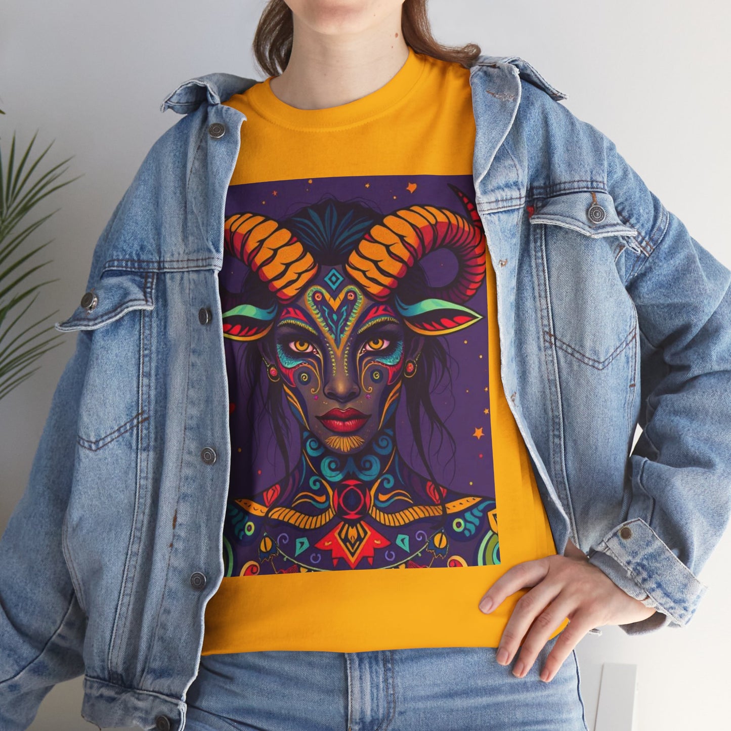 Unisex Heavy Cotton T-Shirt, Taurus, Zodiac v3, Sexy Art