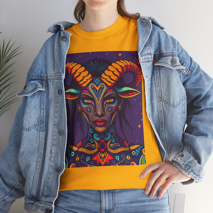 Unisex Heavy Cotton T-Shirt, Taurus, Zodiac v3, Sexy Art