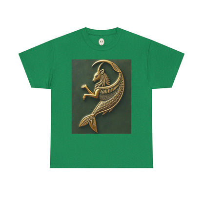 Unisex Heavy Cotton T-Shirt, Capricorn Animal. Symbol, Zodiac Design